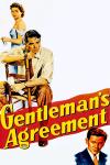Gentleman's Agreement movie poster: Gregory Peck sitting on a chair backwards with two other characters in the background