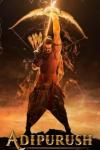 Adipurush movie poster: Raghav stands with an arrow in his bow that points toward the sky