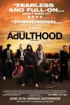 Adulthood movie poster: A group of young adults pose together on a rooftop