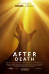 After Death Movie Poster: The silhouette of a hand reaches up toward beams of brilliant light