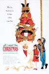 All I Want for Christmas movie poster: A brother and sister hang Santa upside down by tinsel