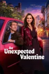 An Unexpected Valentine movie poster: Robert Buckley in a vehicle and Lacey Chabert leaning against it
