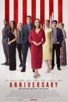 Anniversary movie poster: In front of dripping red stripes of the American flag, Diane Lane stands in the center of her movie family