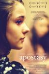Apostasy movie poster: A close-up on Molly Wright's face in profile, with Sacha Parkinson out of focus behind her