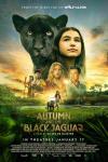 Autumn and the Black Jaguar movie poster: The faces of a teen girl and a black jaguar hover over younger versions of themselves in the rain forest
