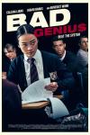 Bad Genius Movie Poster: Lynn sits in class with others, taking a test, a devious look on her face, cash in a bag below
