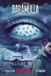 Baramulla Movie Poster: Eyeball with hands reaching set against dark sky