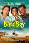 Bird Boy movie poster: Two adults stand beside each other with a young boy between them the boy holds an ostrich egg with a hatchling
