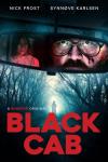 Black Cab movie poster: Nick Frost's eyes in a car rear view mirror