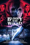 Bloody Axe Wound Movie Poster: A masked killer holds a large knife while Abbie and Sam look on from the sides