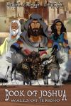 Book of Joshua movie poster: Biblical man center of a group of other biblical characters. A menacing man below