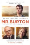 Mr. Burton movie poster: Harry Lawtey against an industrial landscape, with Toby Jones and Lesley Manville in portraits below