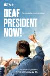 Deaf President Now! movie poster: A man signs to a crowd.