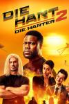 Die Hart 2: Die Harter movie poster: Kevin Hart center, John Cena left, Black woman and White man right, all under yellow sky