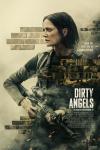 Dirty Angels movie poster: Eva Green looks to her left while holding a machine gun