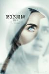 Disclosure Day Movie Poster: Emily Blunt looks up through a tear in some kind of material