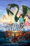Dragon Heart: Adventures Beyond This World movie poster: Ryusuke and Tomomi stand above the spirit world with a green dragon