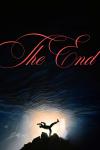 The End movie poster: A silhouette of a figure leans back looking up to the sky while standing on a mountain top