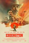Eddington Movie Poster: Collage of various characters against an orange background, with Joe Cross (Joaquin Phoenix) in the top center