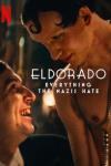 Eldorado: Everything the Nazis Hate movie poster: Two queer individuals gazing at each other, not wearing any shirts at Berlin, Germany's Eldorado nightclub, a hub for gays, lesbians, and trans individuals during the 1920s