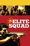 Elite Squad movie poster: Armed police officers and favela residents against red and yellow background