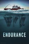 Endurance movie poster: A ship in icy waters with a reflection of an older ship underneath the water