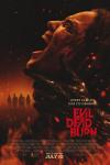 Evil Dead Burn Movie Poster: A woman screams as a black hand grabs her neck, while flames appear below
