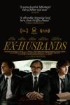 Ex-Husbands movie poster: Griffin Dunne sits in the back seat of a car holding a box, next to his two adult sons
