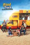 Food Truck: Stolen Love…and Moo Deng movie poster: group of Thai & Korean men, women, kids gather at a yellow food truck