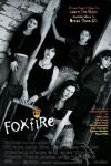 Foxfire movie poster: Five teenage girls standing closely in a doorway in black and white