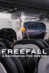 Freefall: A Reckoning for Boeing movie poster: Inside of a plane with oxygen masks down.