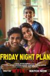 Friday Night Plan Film Poster: Three Indian young people smile