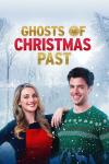 Ghosts of Christmas Past: A young White blond woman and a young White man with black hair, smile in front of a snowy background.