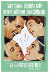 The Grass Is Greener movie poster: Cary Grant, Deborah Kerr, Robert Mitchum, and Jean Simmons look at each other, smiling