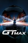 GTMax movie poster: Blurred buildings fly by either side of a motorcycle center speeding down a street with a helmet shadow encircling it