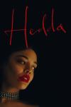 Hedda movie poster: Tessa Thompson has smeared lipstick as she looks to the side in front of a black background 