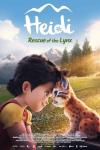 Heidi — The Rescue of the Lynx movie poster: Heidi smiles and touches heads with a young lynx cub