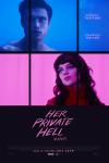 Her Private Hell Movie Poster: Private K appears against a blue background, with Elle below against a pink background