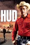 Hud movie poster: Paul Newman wears a red shirt and cowboy hat