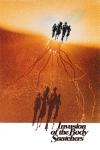 Invasion of the Body Snatchers Movie Poster: Four people in silhouette run from four other people attached to roots