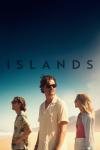 Islands movie poster: Two White men and one White woman on a sunny beach; sky is clear and blue.