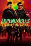 Expend4bles Movie Poster: The top two-thirds feature stars' last names/characters' nicknames; below, all nine stars stand in a line