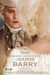 Jeanne du Barry movie poster:Johnny Depp, in 18th-century French royal attire, looks at a woman wearing a tall white wig
