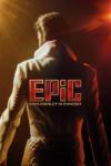 EPiC Elvis Presley in Concert movie poster: Close-up of the right half of Elvis Presley's face on stage, glistening with light sweat