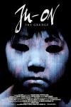 Ju-On—The Grudge movie poster: Haunting child face with dark eyes, bluish tint