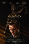 Juror #2 Movie Poster: Justin Kemp (Nicholas Hoult) stands beneath a Lady Justice statue, his gaze cast downward