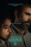 Keeper Movie Poster: Liz nuzzles into Malcolm's shoulder, their eyes appearing as unsettling black orbs