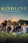 Kindling movie poster: Five young men sit together in a field, a fire burning behind them.