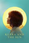 Klara and the Sun Movie Poster: Silhouette of a woman against a sunlit landscape, with a teal background