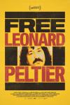 Free Leonard Peltier Movie Poster: Free Leonard Peltier poster with a yellow background.